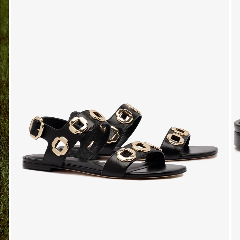 Larroude Milan sandal black Sz 9